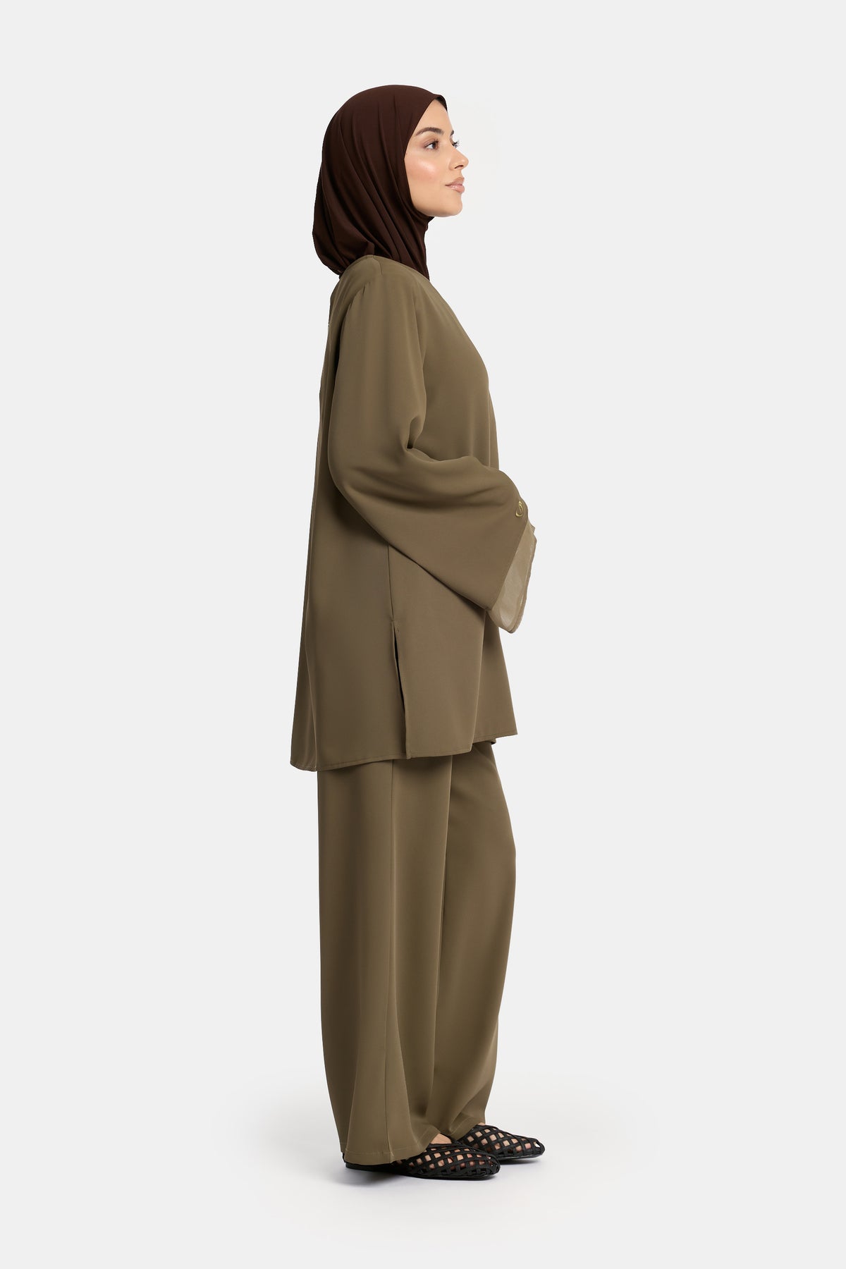 Double sleeve twinset Burnt Olive