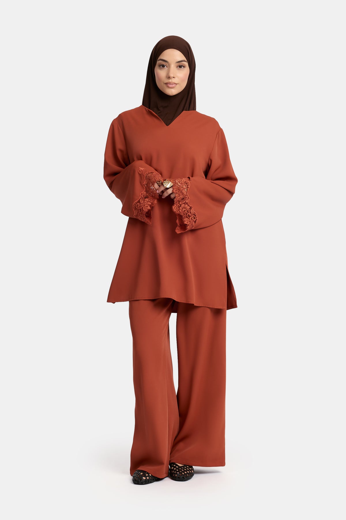 Lace wavy edge Twinset Arabian Spice