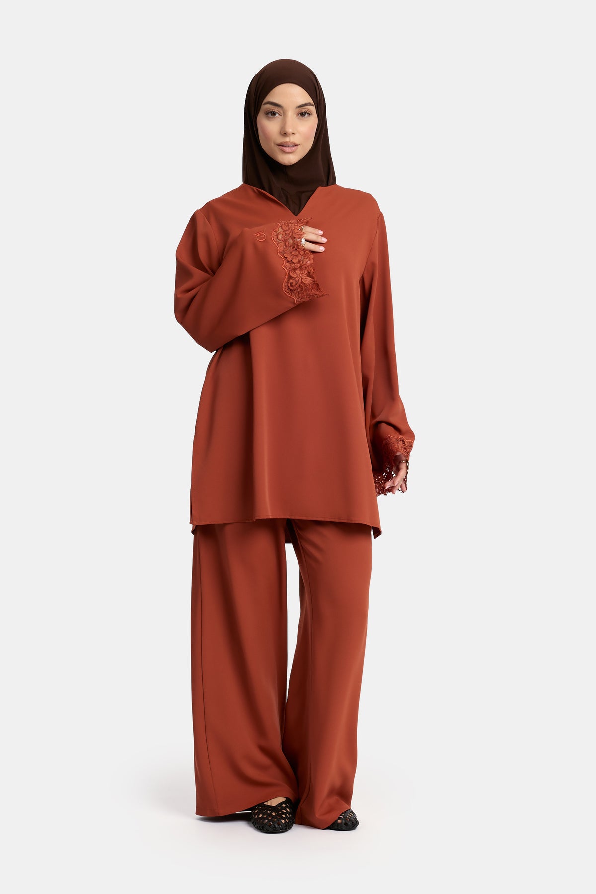 Spitzen-Wellenkante Twinset Arabian Spice
