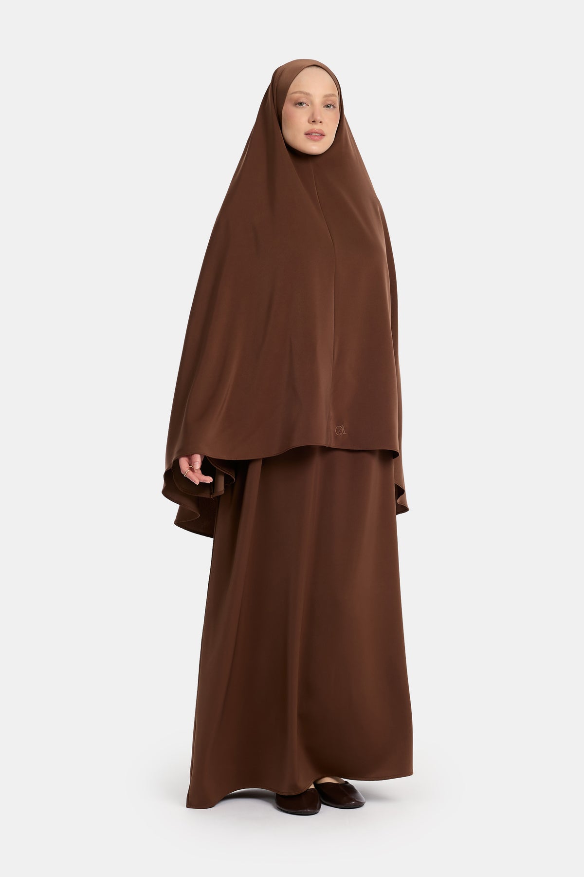 Satin Basic Khimar Braun