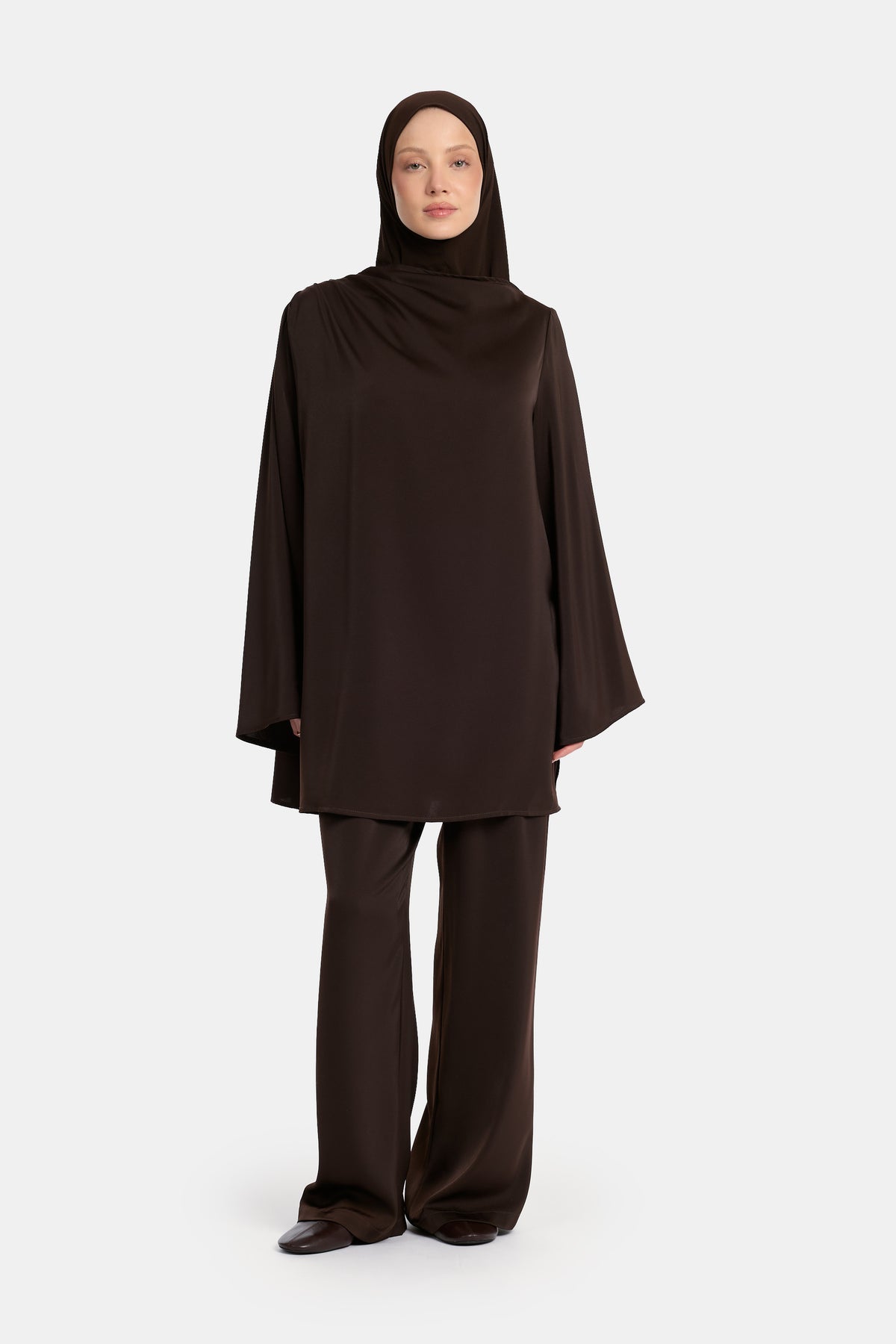 Asymmetrisches Twinset Deep Brown