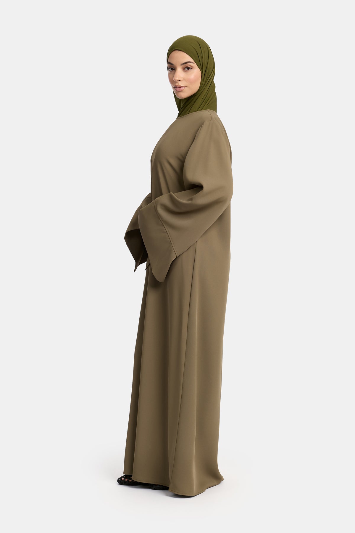 Split-Flare-Abaya Burnt Olive