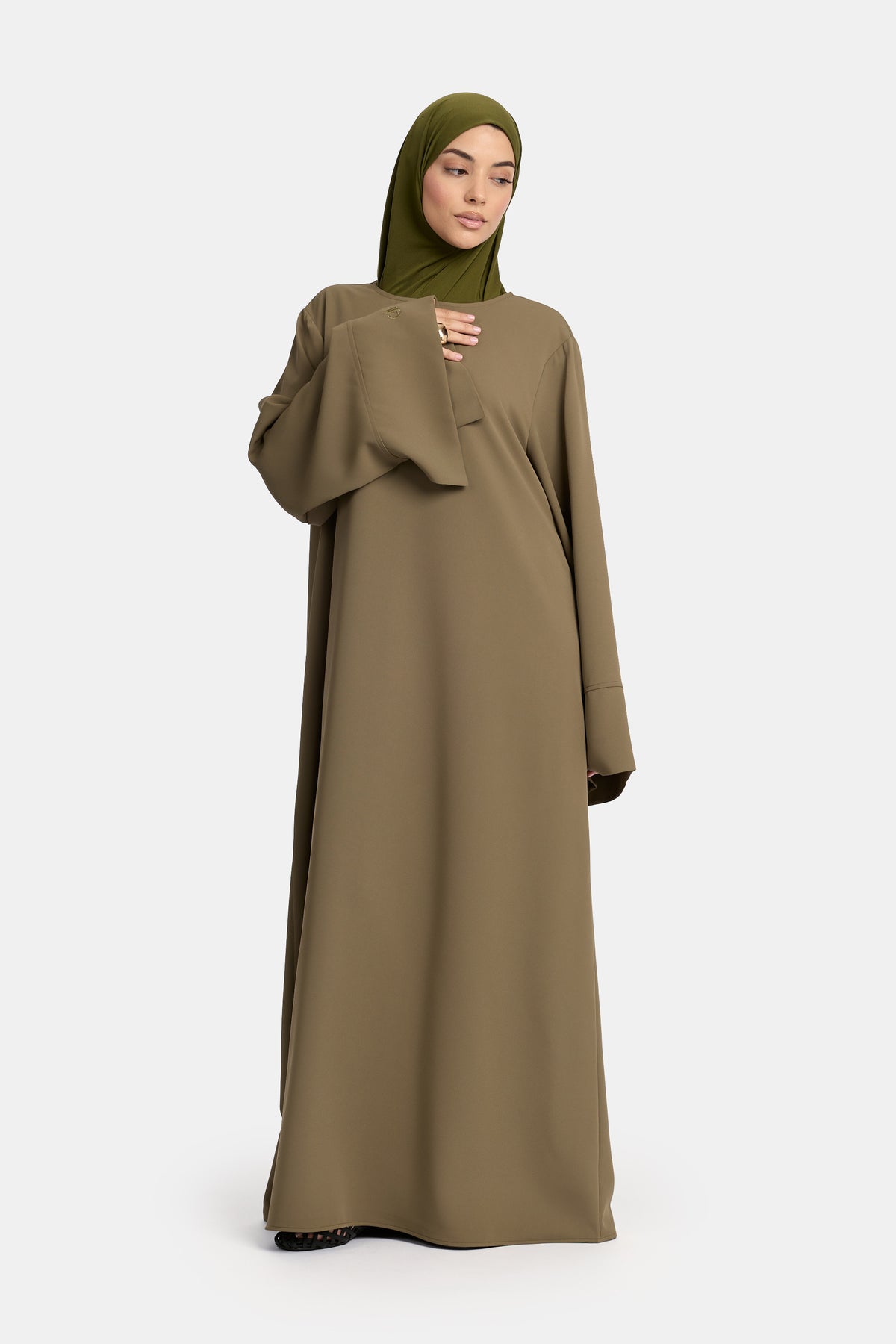 Split-Flare-Abaya Burnt Olive