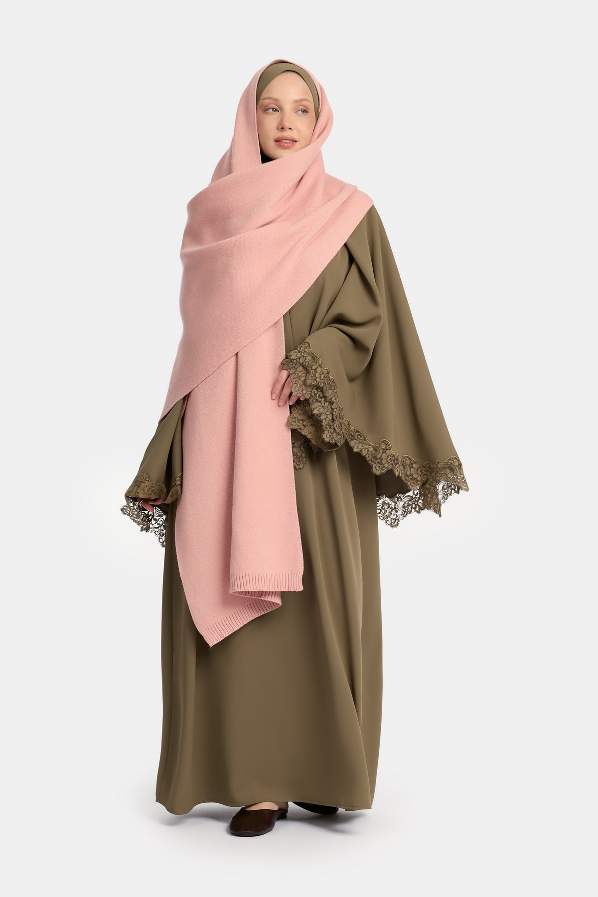 Écharpe d'hiver Rose Argile