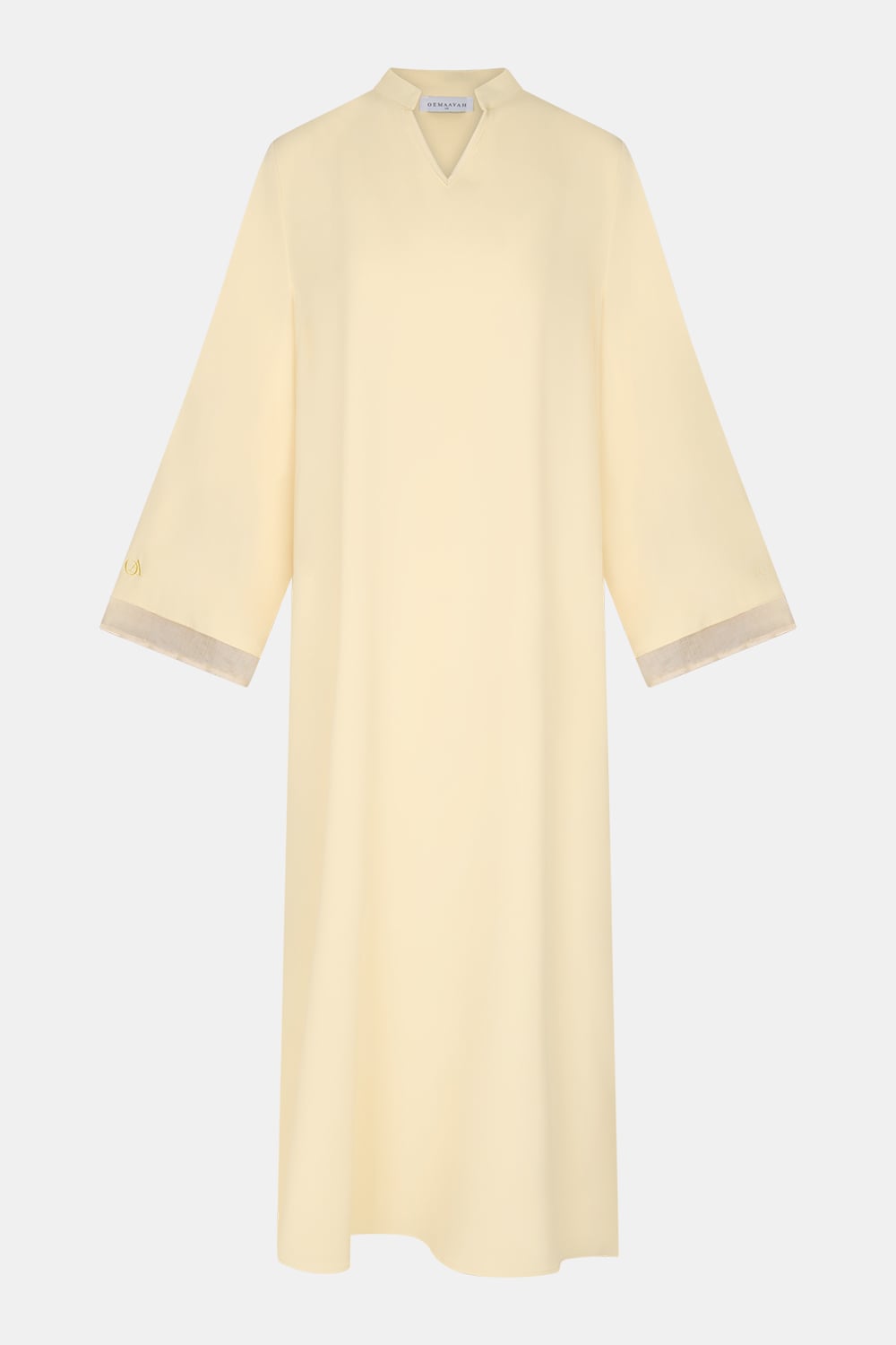 Double sleeve abaya Pastel Yellow
