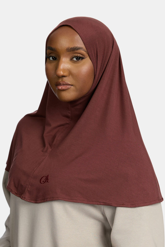 Bamboo jersey hijab Brunette