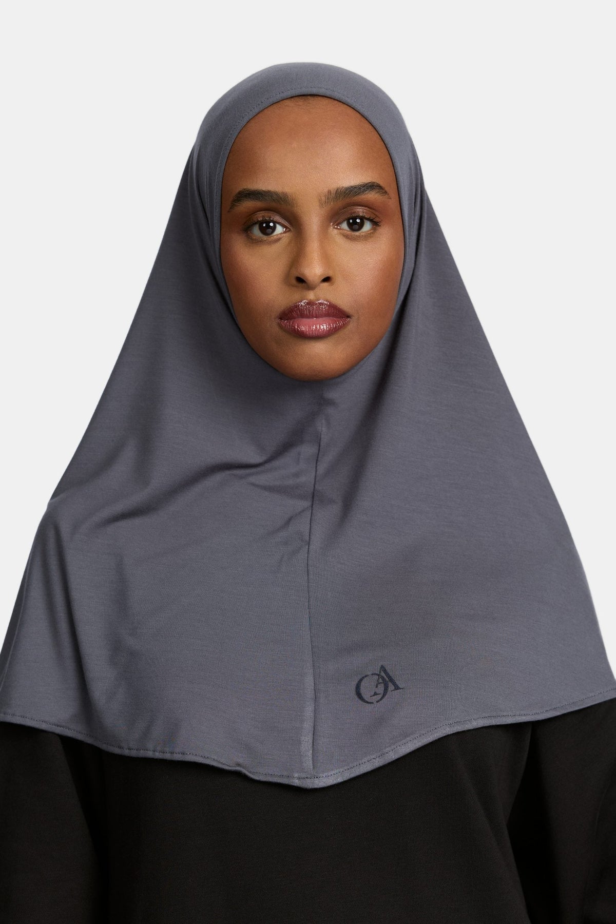 Bamboo jersey hijab Charcoal Blue