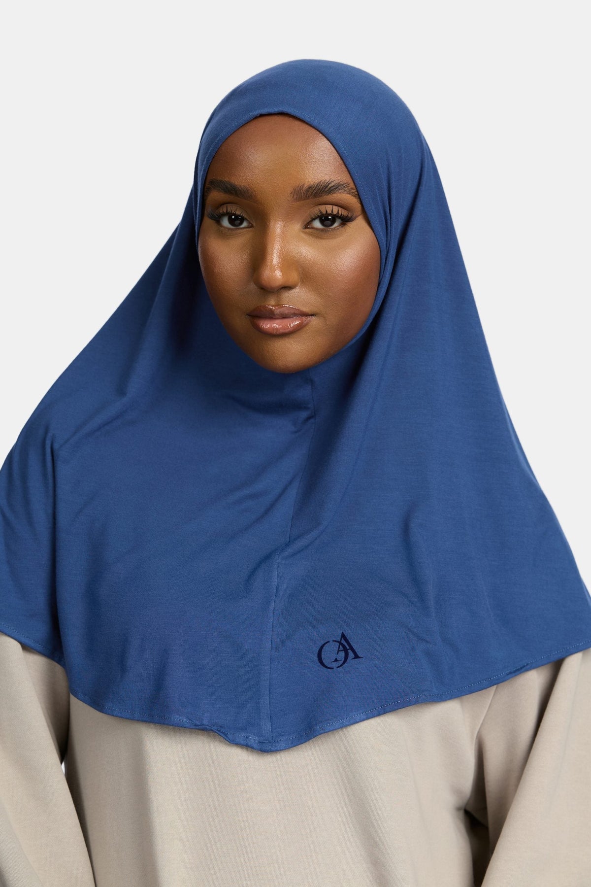 Bamboo jersey hijab Cobalt Blue