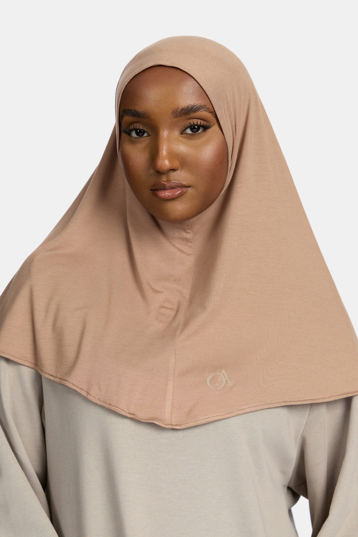 Bamboo jersey hijab Wood