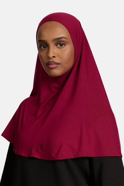 Bamboo jersey hijab Burgundy