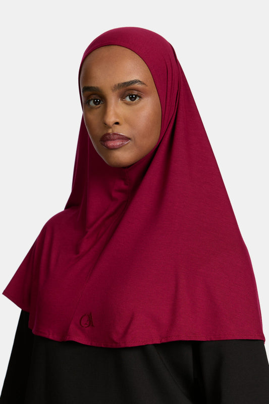 Bamboo jersey hijab Burgundy