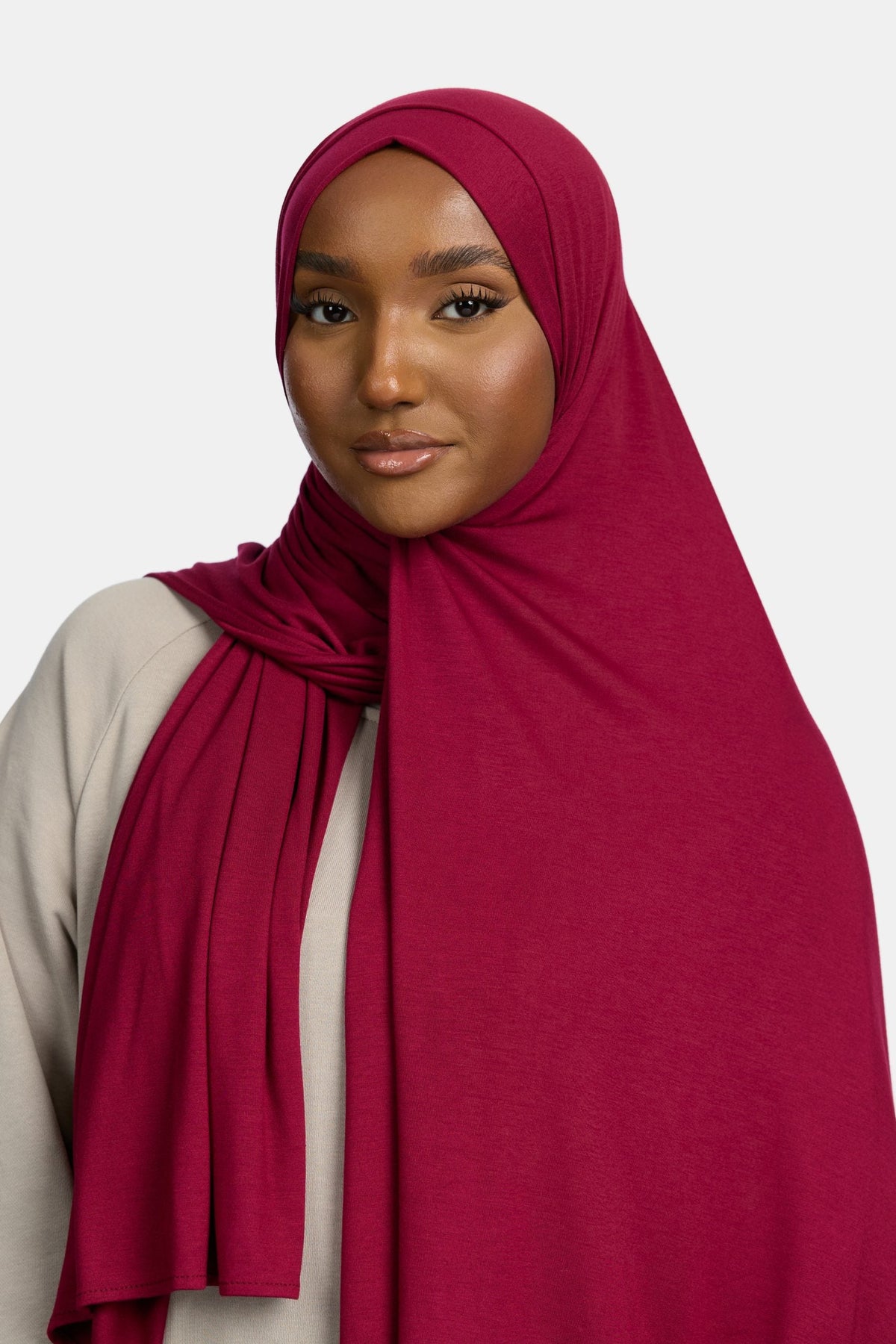 Bamboo jersey scarf Burgundy