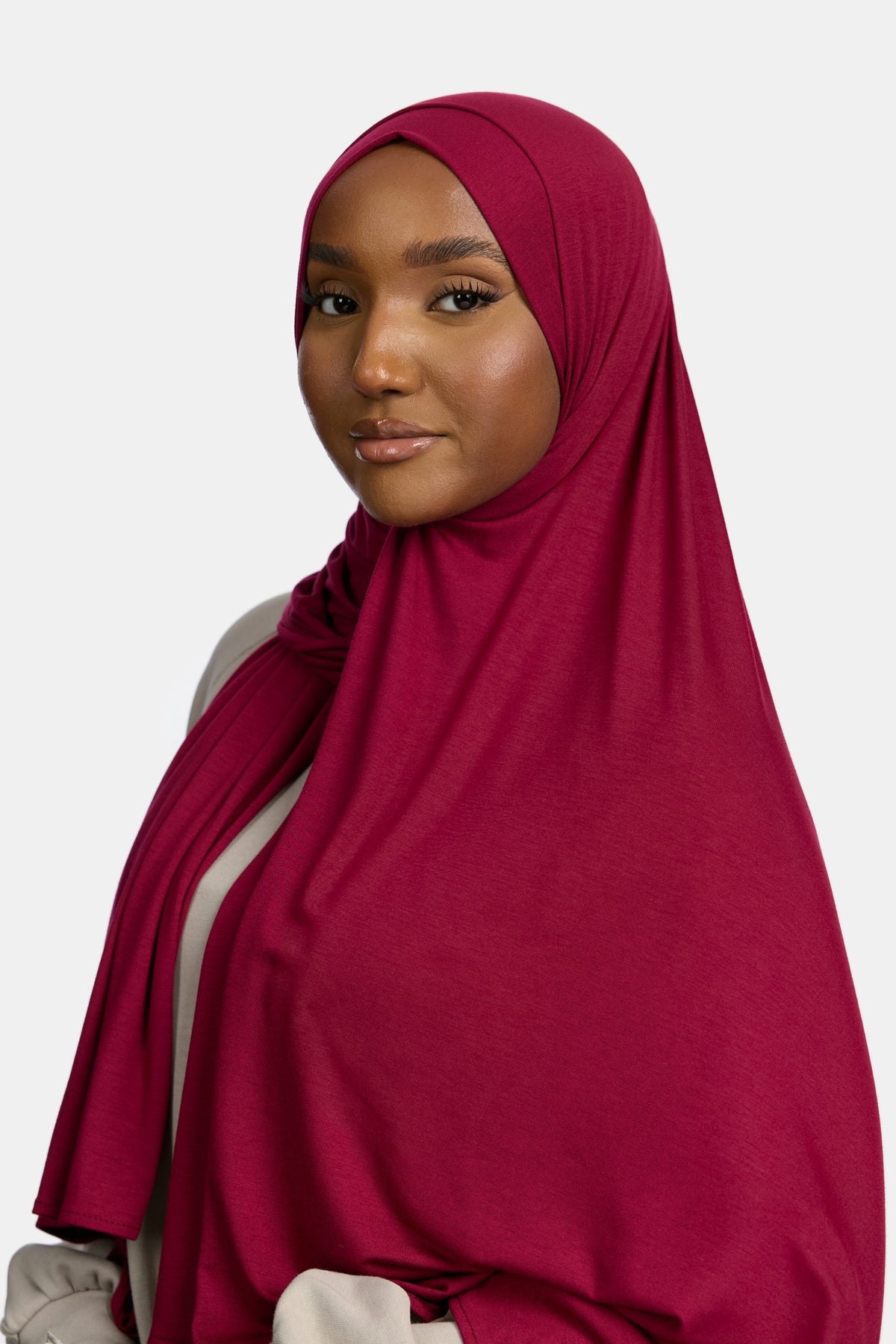 Bamboo jersey scarf Burgundy