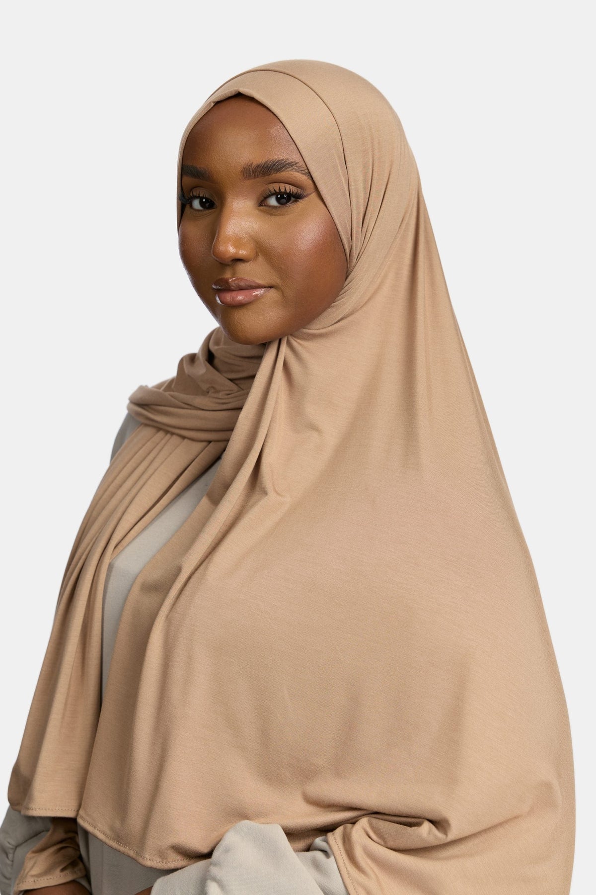 Bamboo jersey scarf Cappuccino