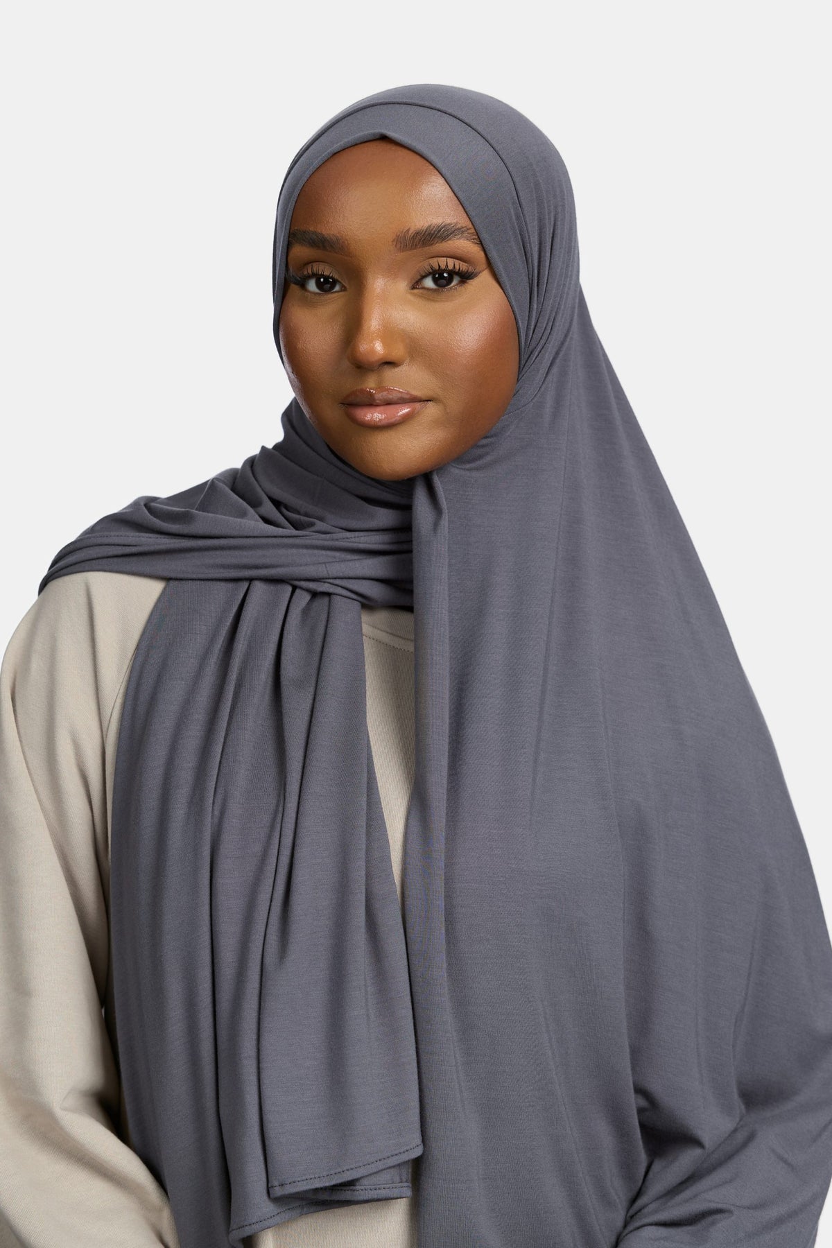 Bamboo jersey scarf Charcoal Blue