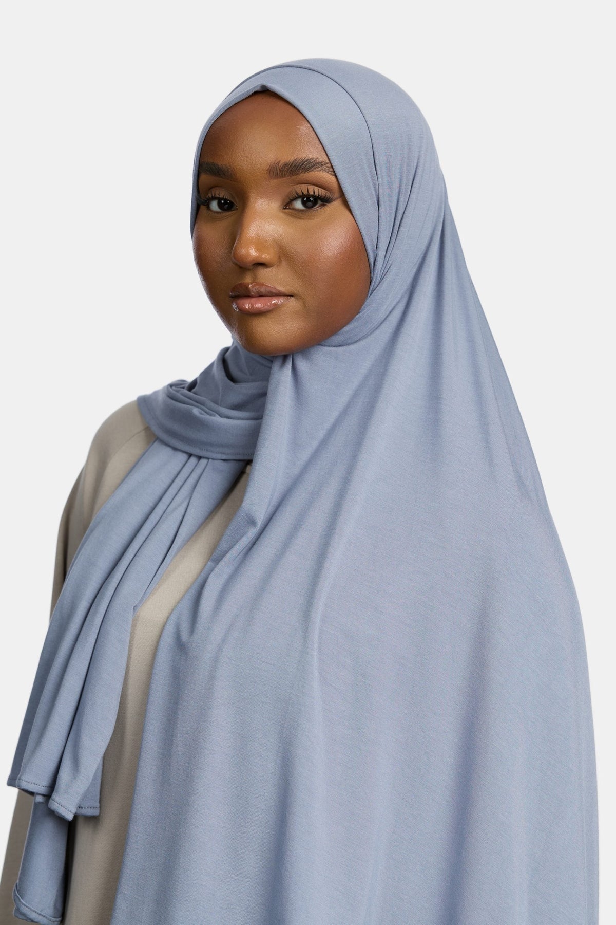 Bamboo jersey scarf Jeans Grey