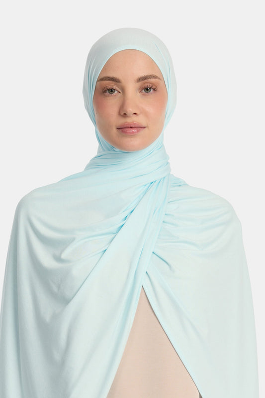 Bamboo jersey scarf Baby Blue