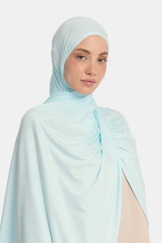 Bamboo jersey scarf Baby Blue