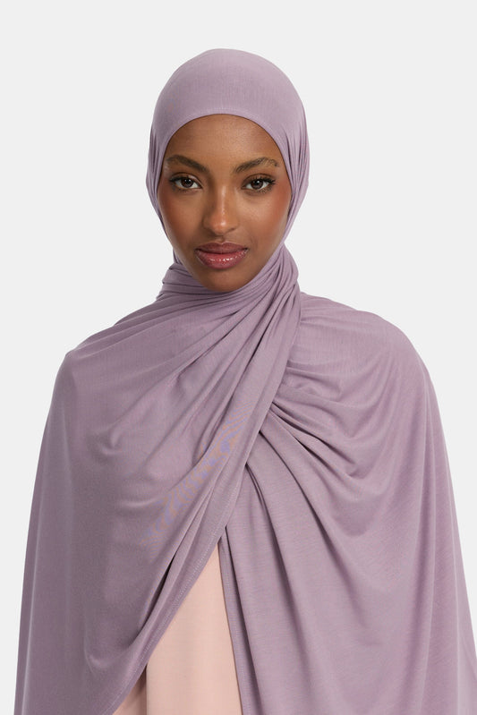 Bamboo jersey scarf Dusty Lilac