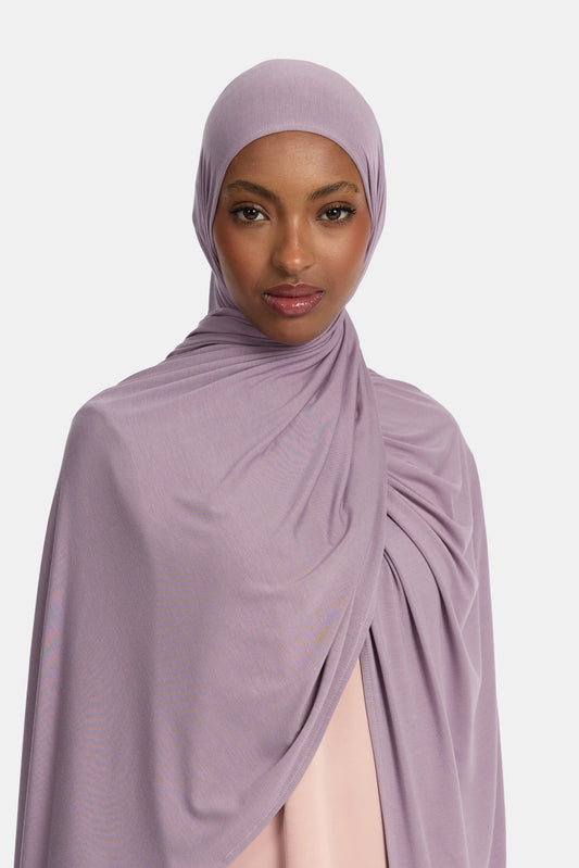 Bamboo jersey scarf Dusty Lilac