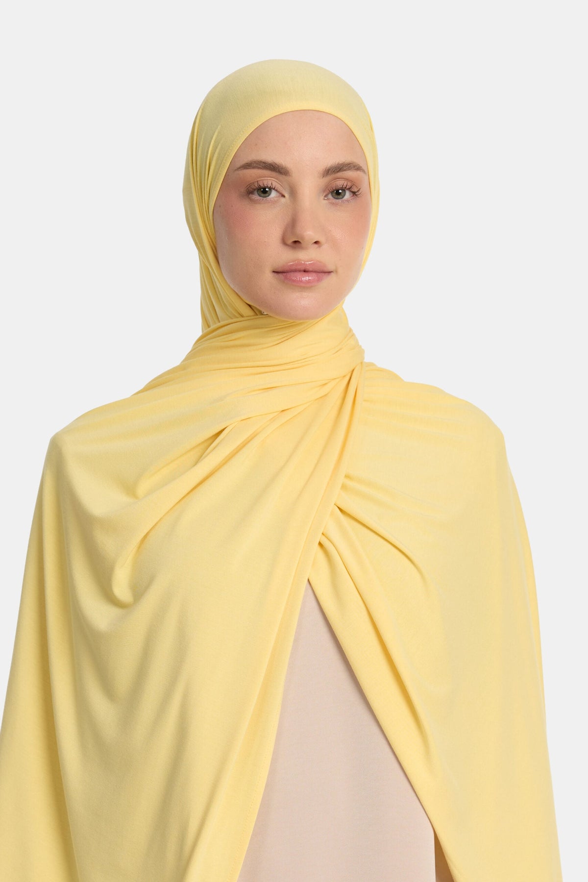 Bamboo jersey scarf Pale Banana