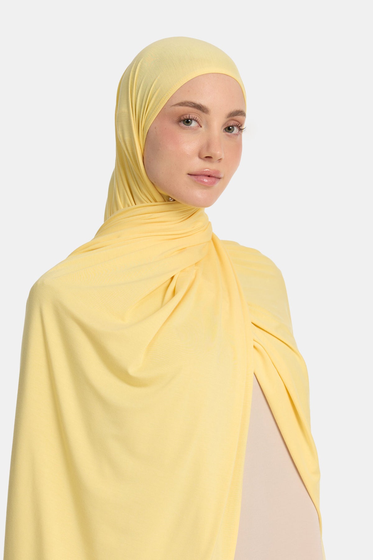 Bamboo jersey scarf Pale Banana