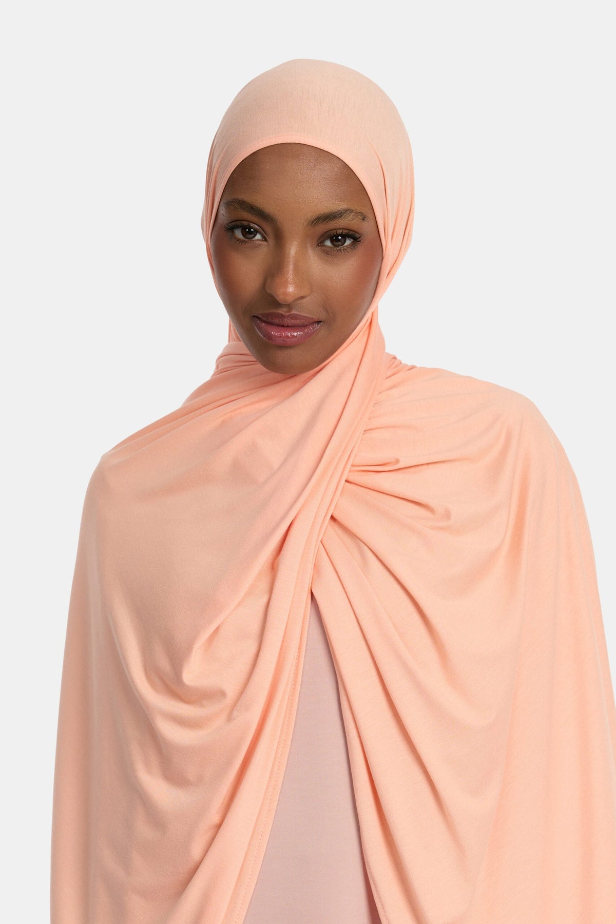 Bamboo jersey scarf Peach Nectar