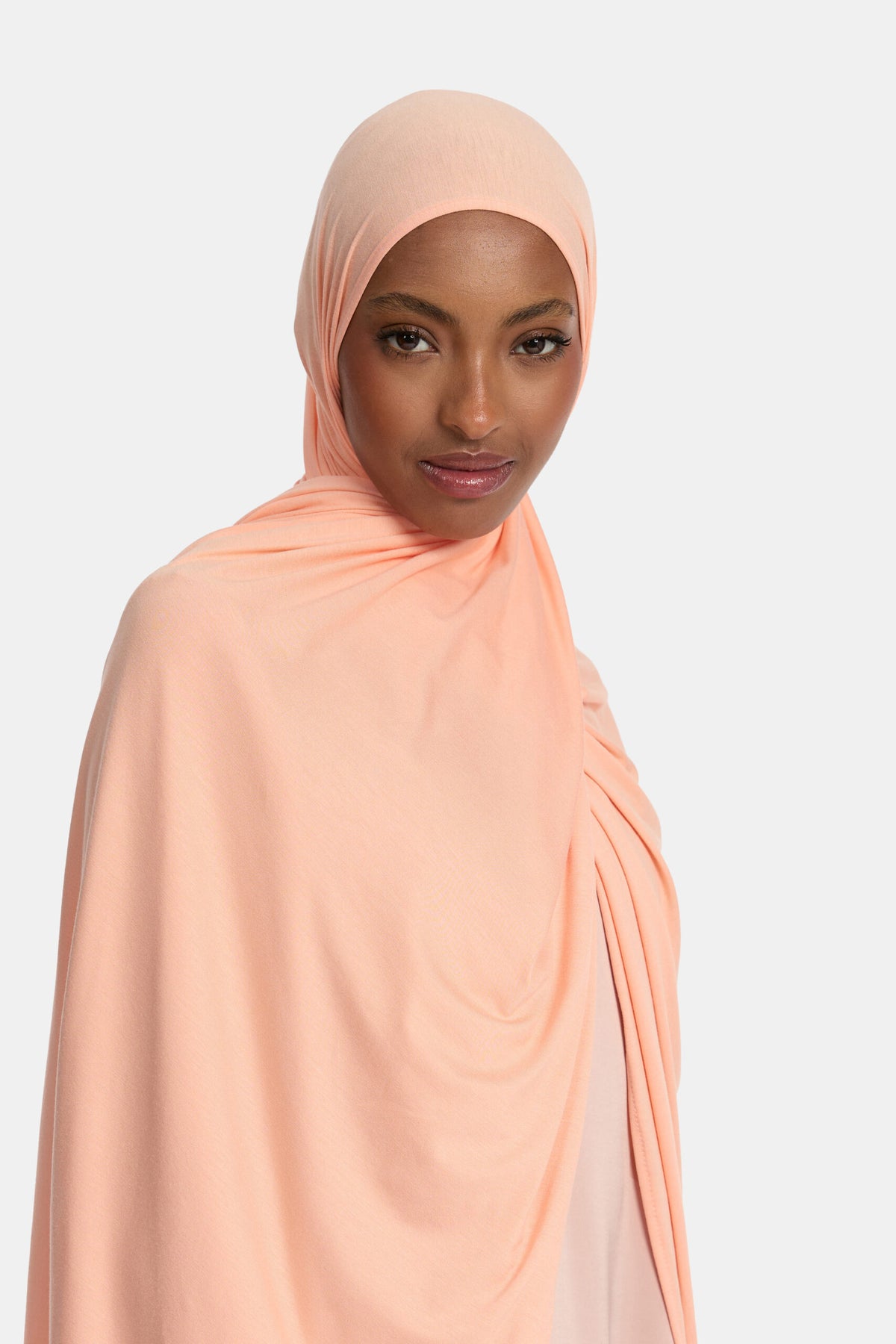 Bamboo jersey scarf Peach Nectar