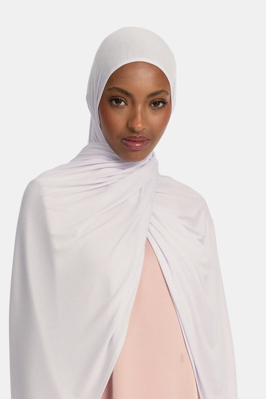 Bamboo jersey scarf Pearl Violet