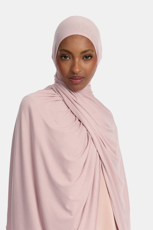 Bamboo jersey scarf Rose Mauve