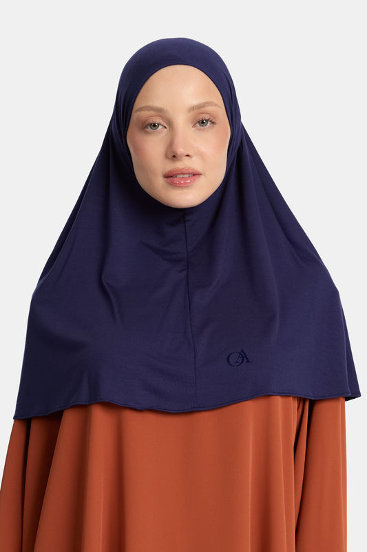 Bambus-Jersey-Hijab Deep Navy