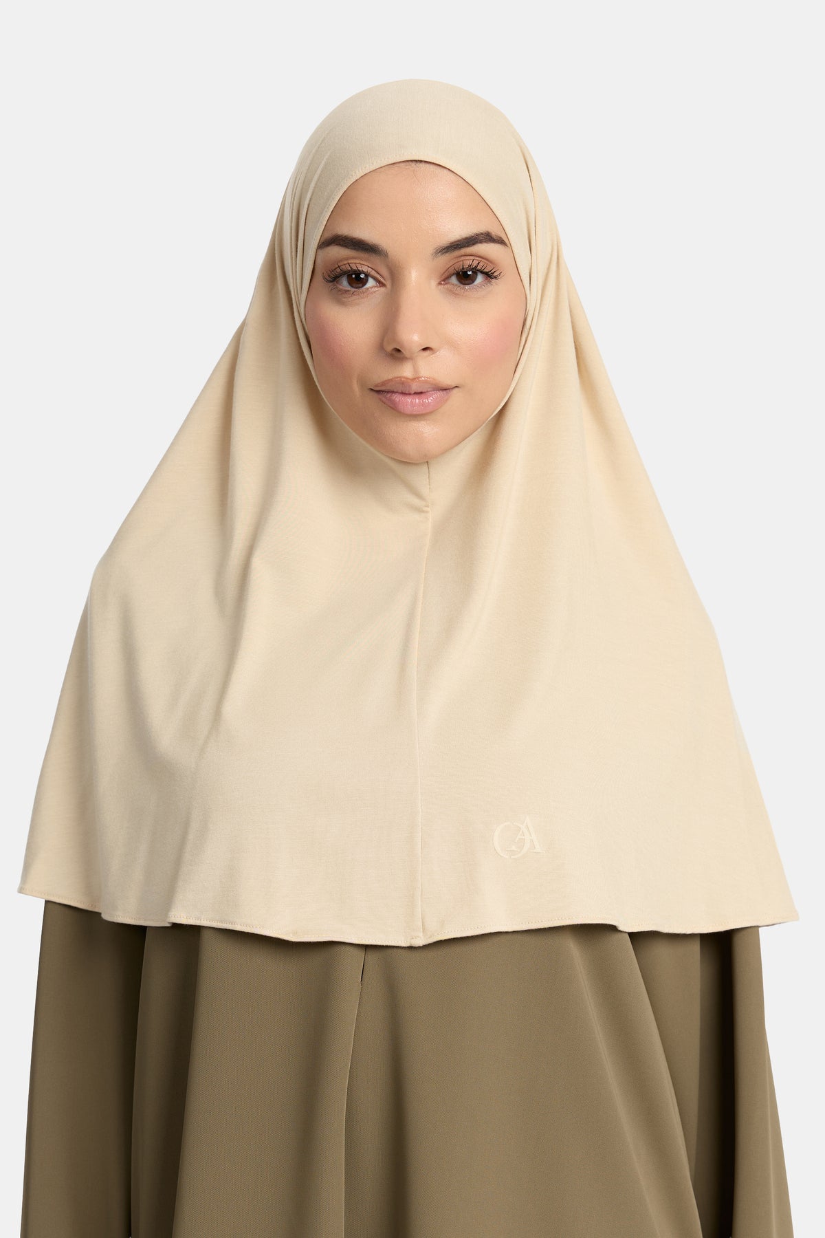 Bamboo jersey hijab Pale