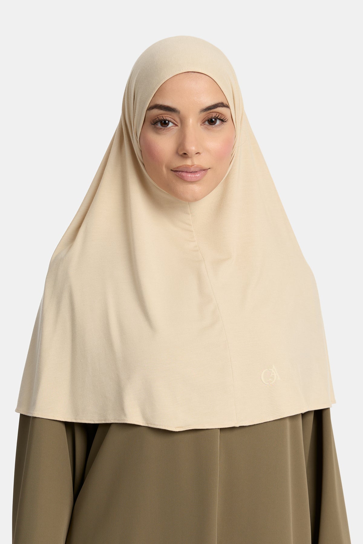 Bamboo jersey hijab Pale