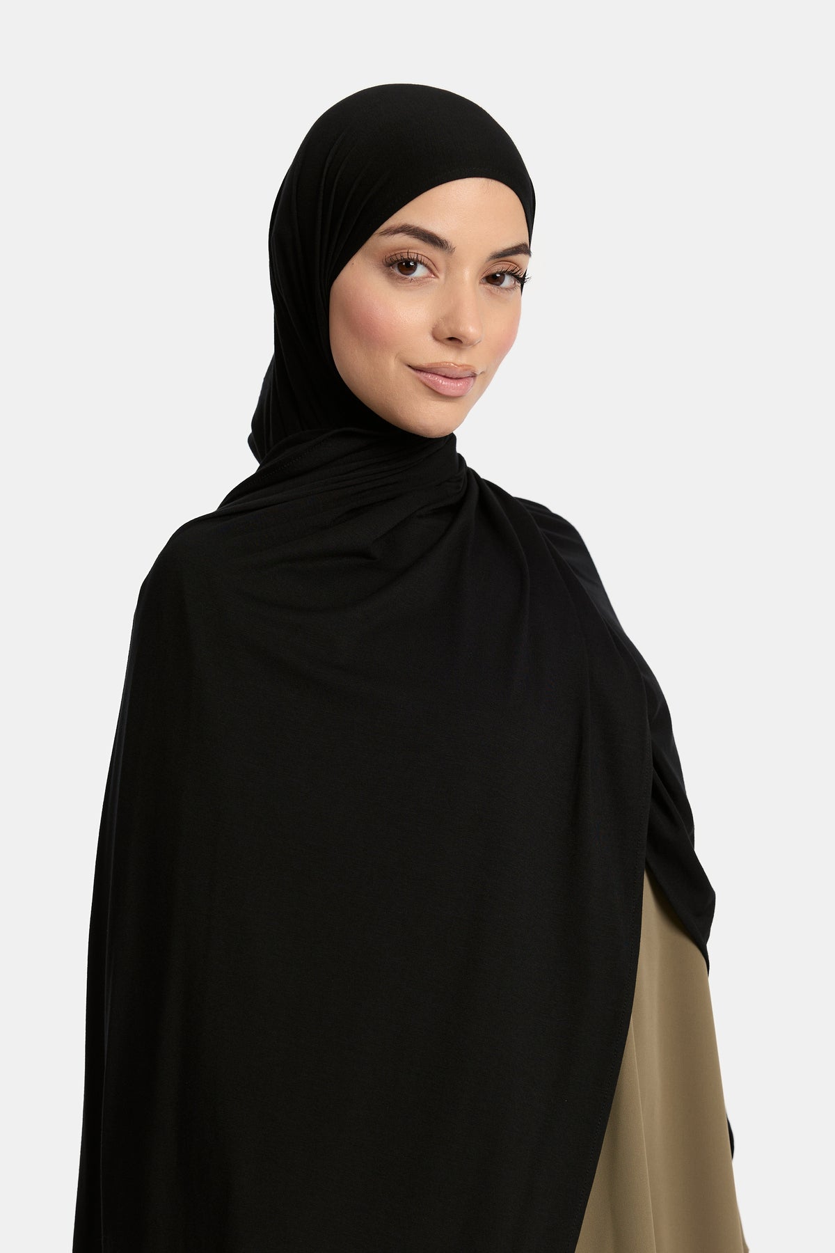 Bambus-Jersey-Schal Schwarz