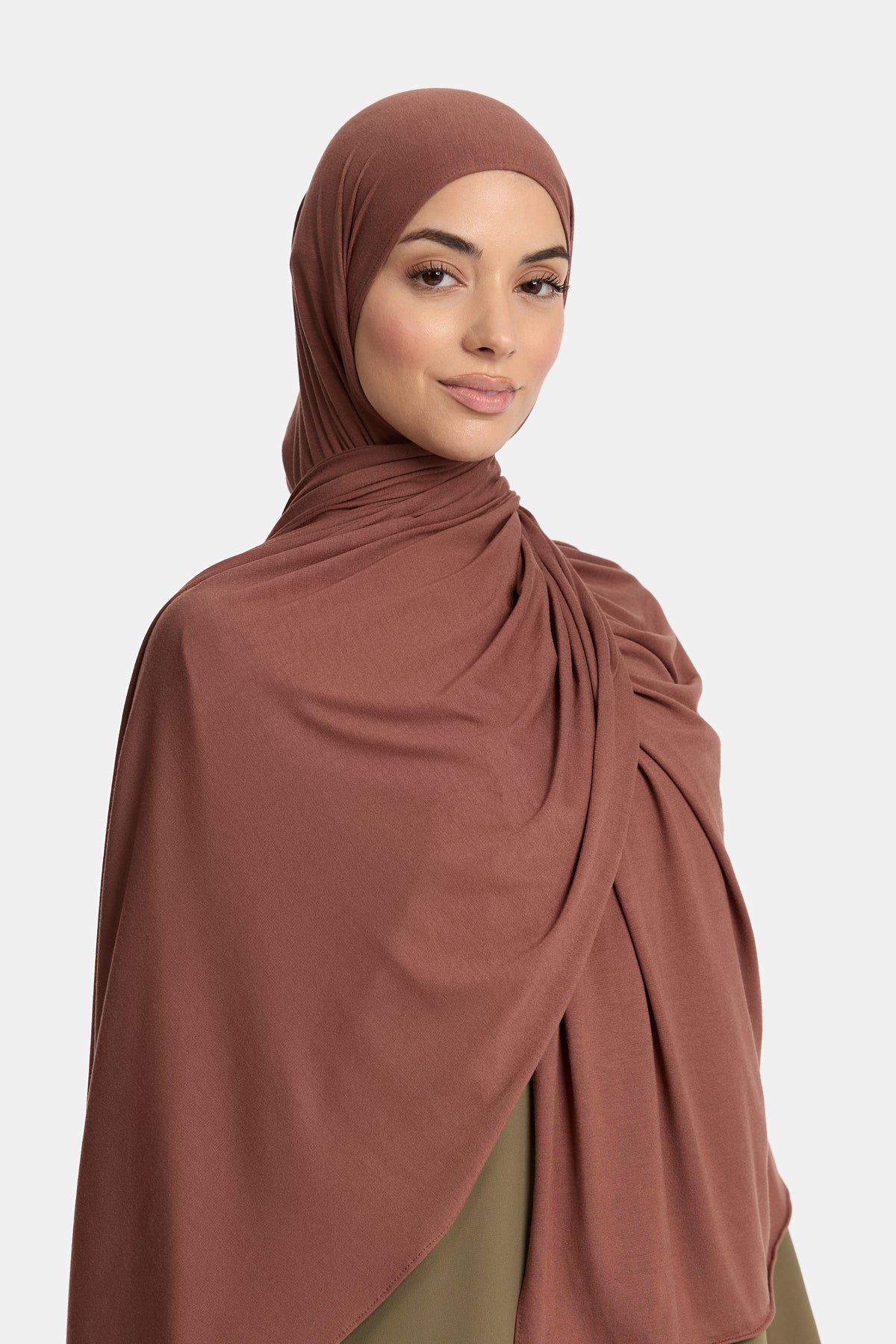 Bambus-Jersey-Schal Braun