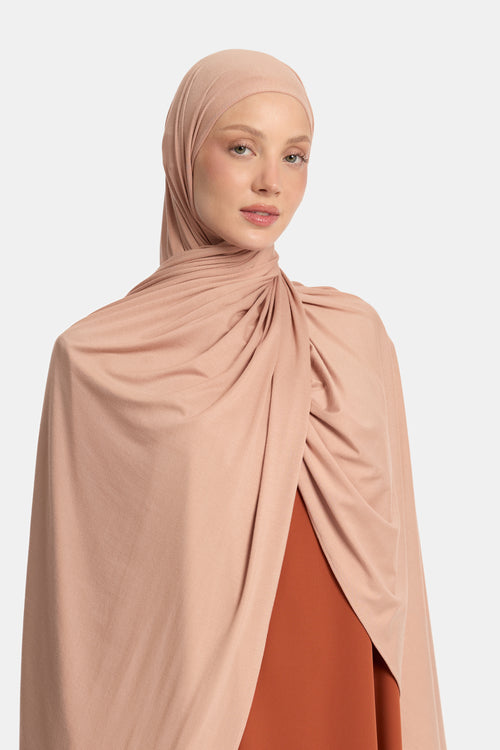 Bamboo jersey scarf Clay