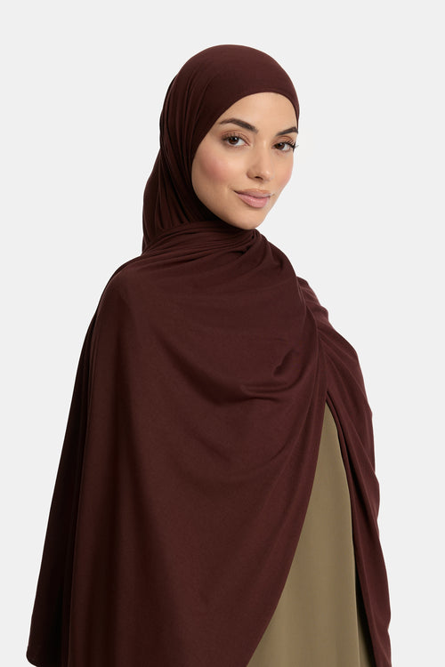 Bamboo jersey scarf Deep Plum