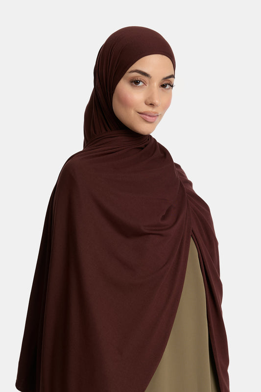 Bambus-Jersey-Schal Deep Plum