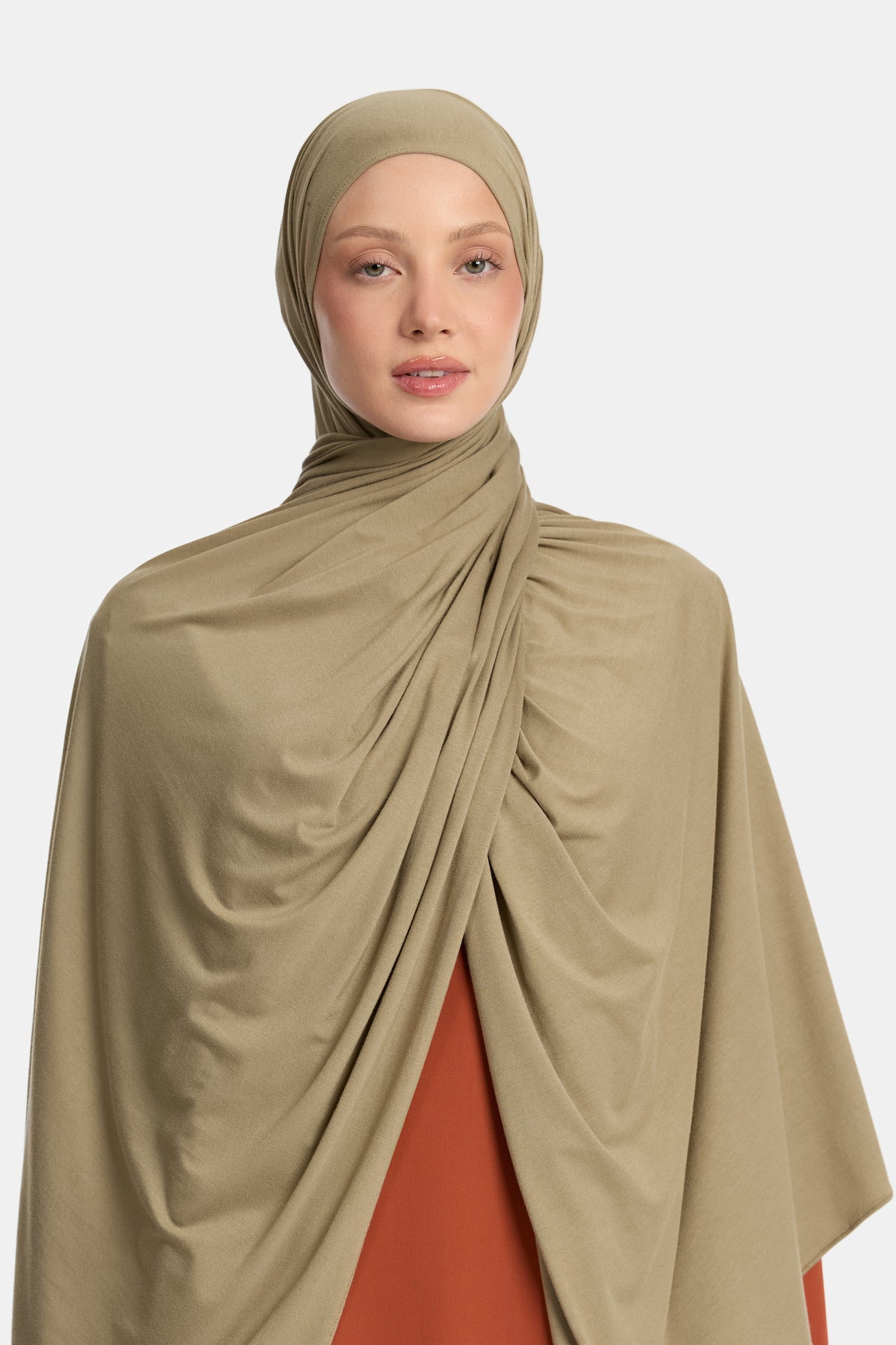 Écharpe en jersey de bambou Dove Khaki