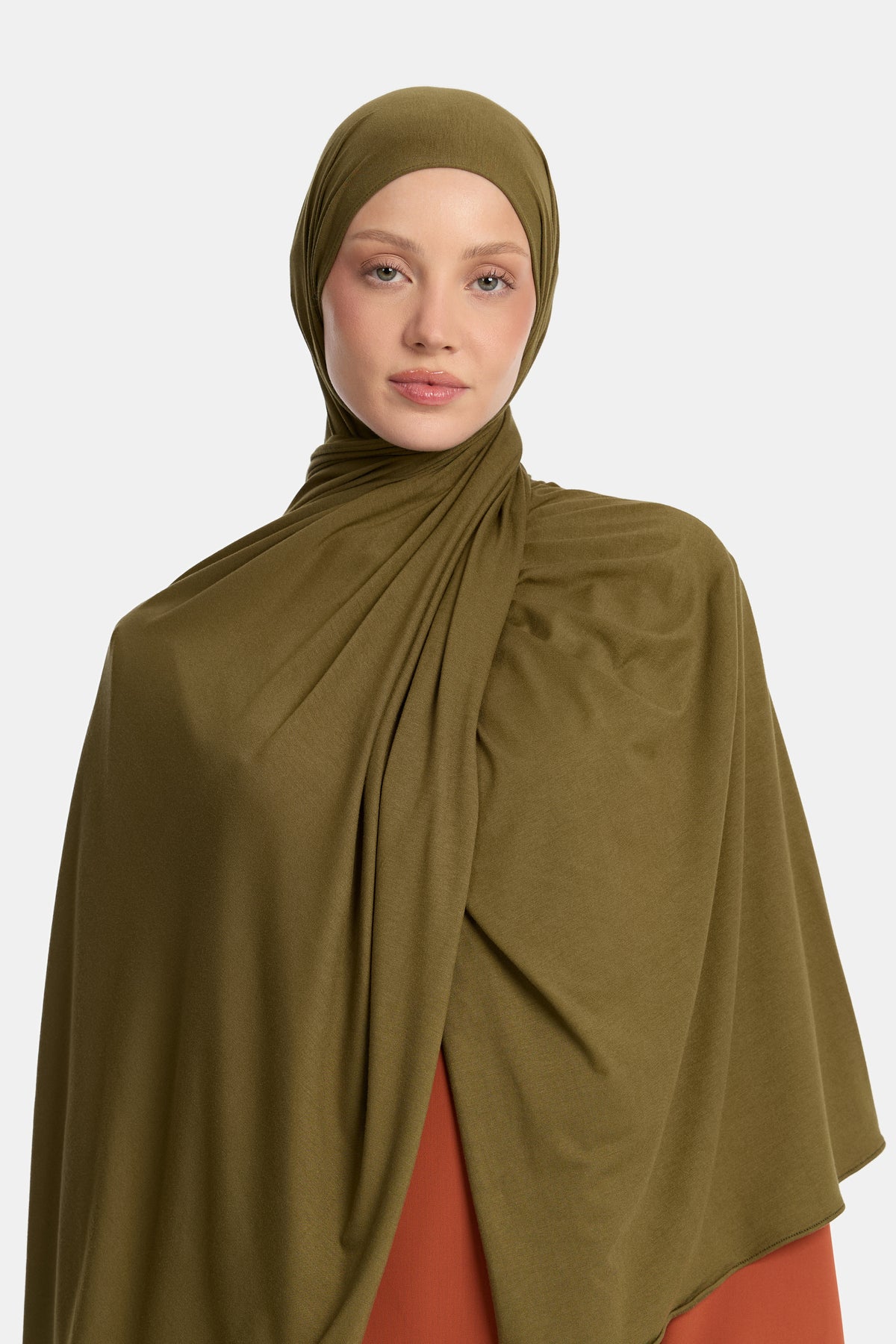 Bamboo jersey scarf Mountain Moss