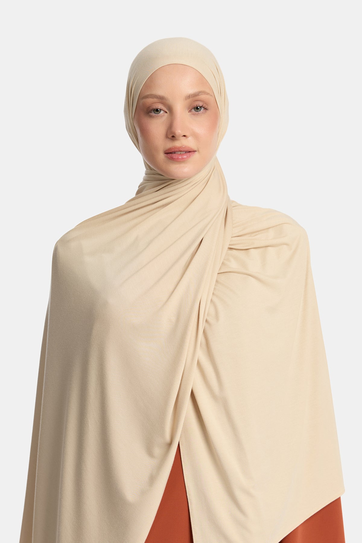 Bambus-Jersey-Schal blass