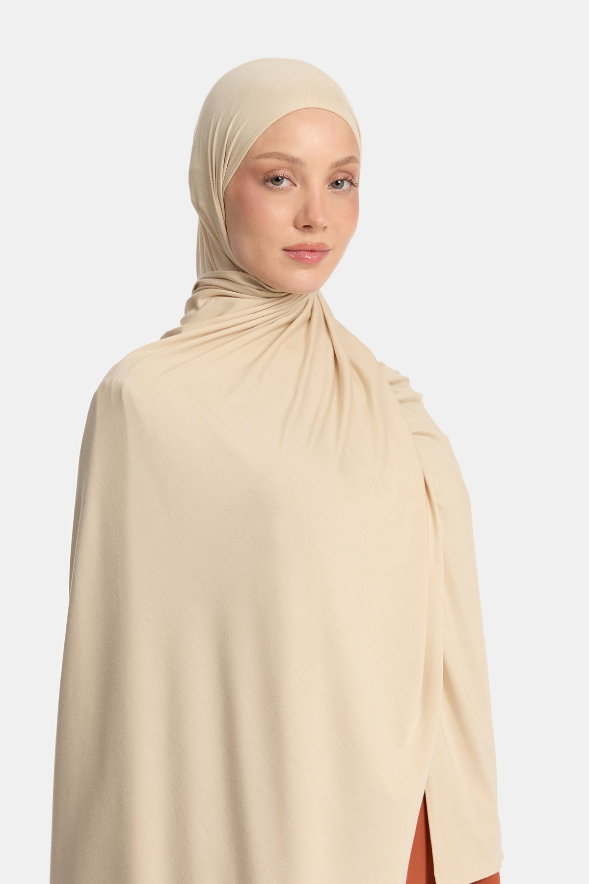 Bambus-Jersey-Schal blass