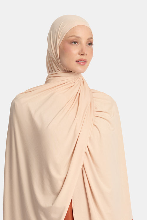 Bamboo jersey scarf Sand