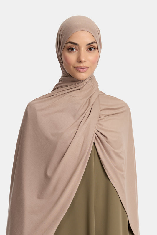 Bambus-Jersey-Schal Taupe