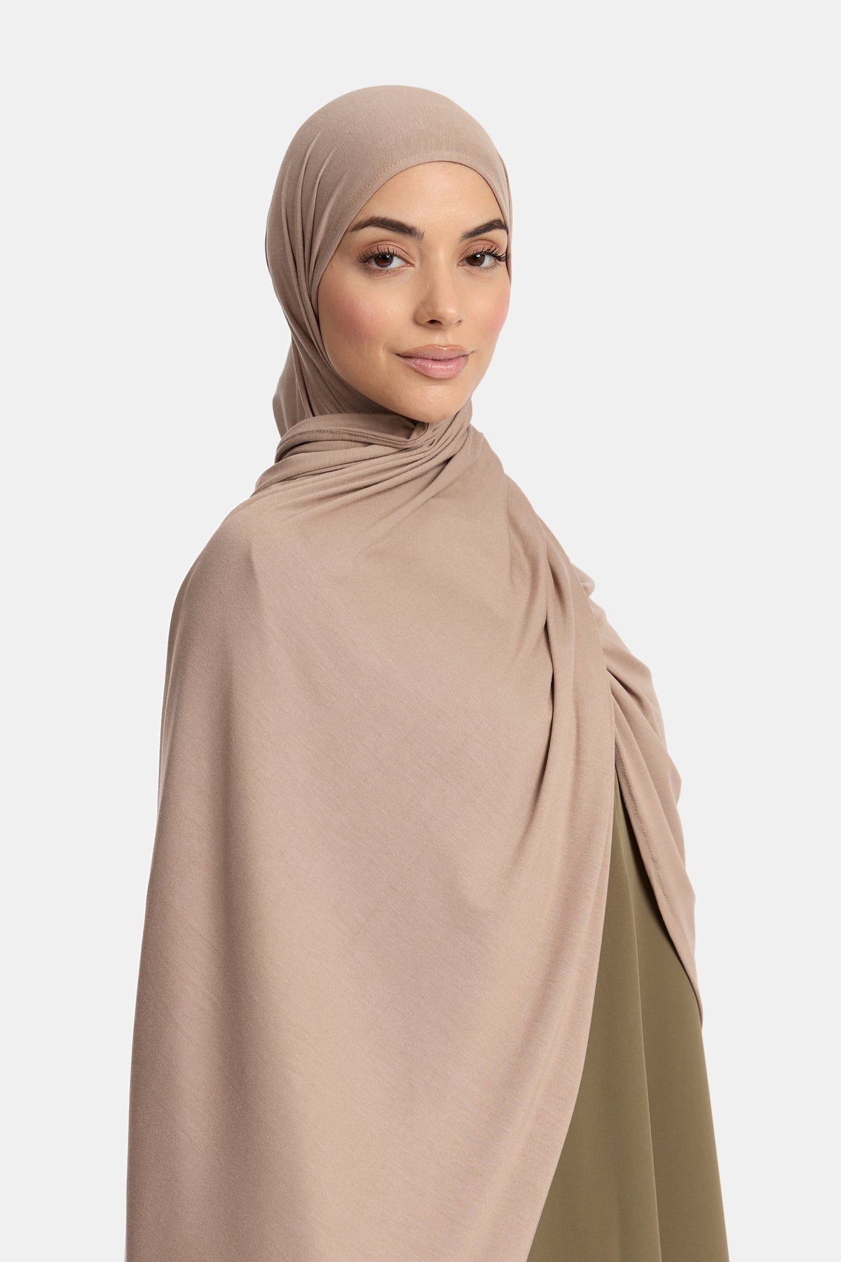 Bambus-Jersey-Schal Taupe