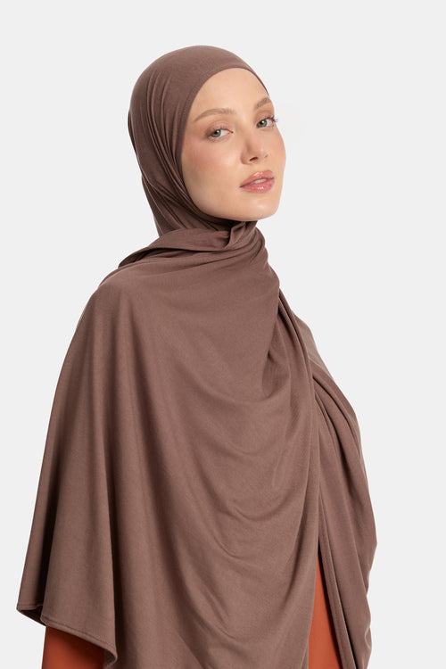 Bamboo jersey scarf Wood