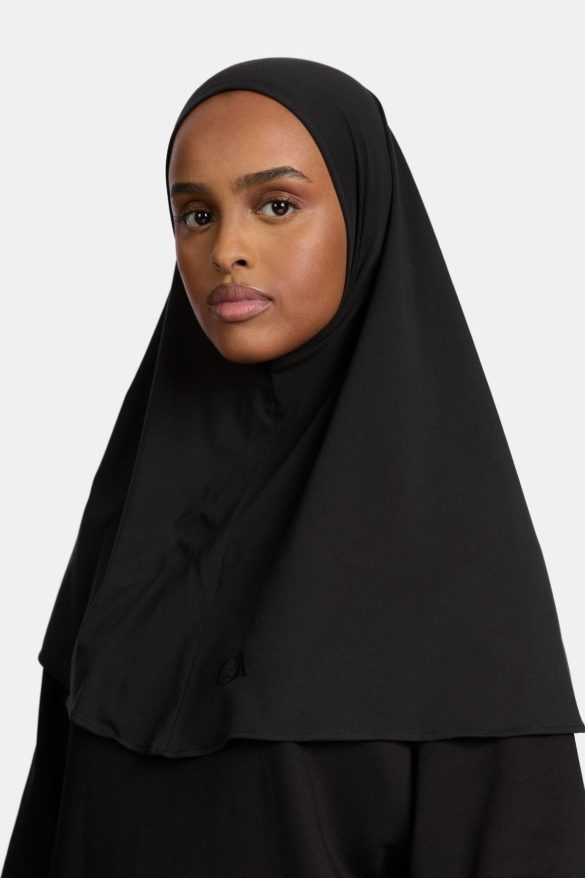 Breathable jersey hijab Black