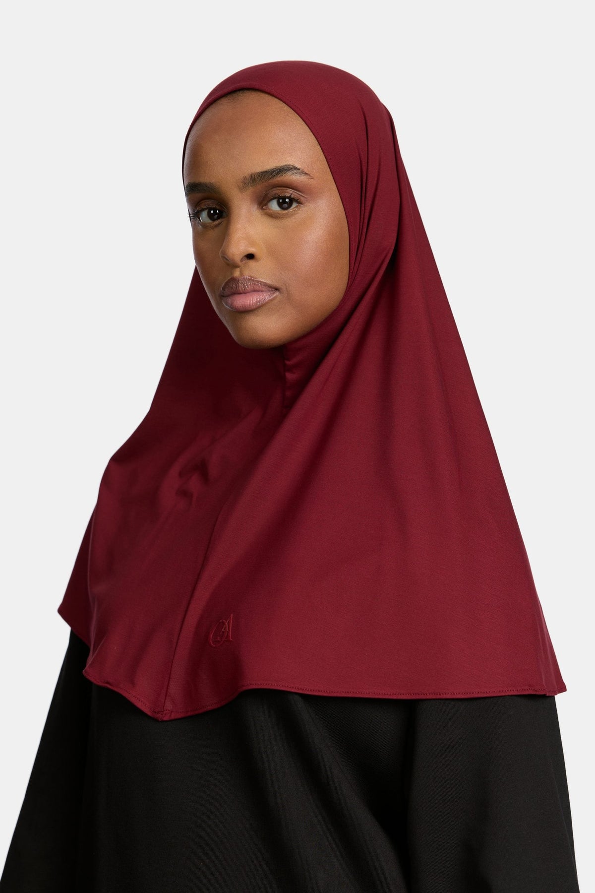 Breathable jersey hijab Bordeaux