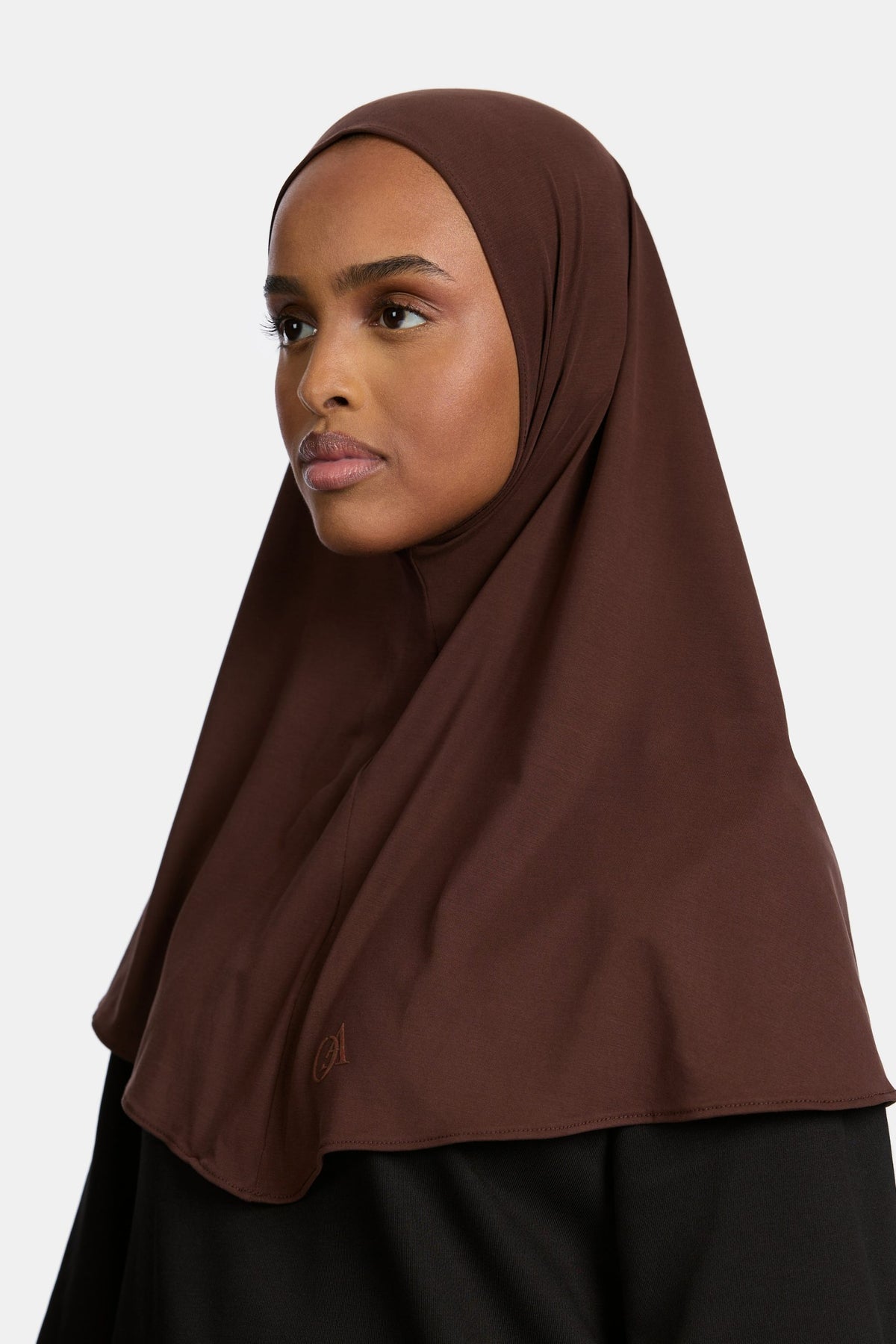 Breathable jersey hijab Chocolate