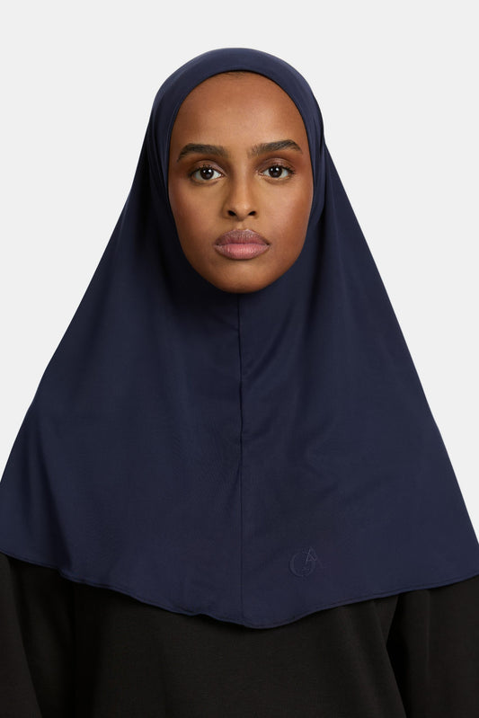 Breathable jersey hijab Navy Blue
